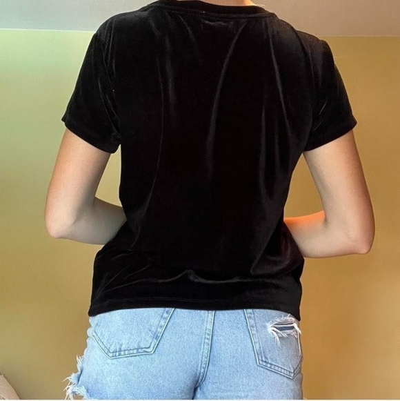 Velvet-Feel Abercrombie & Fitch Black Oversized Top, EUC, M - Picture 2 of 13